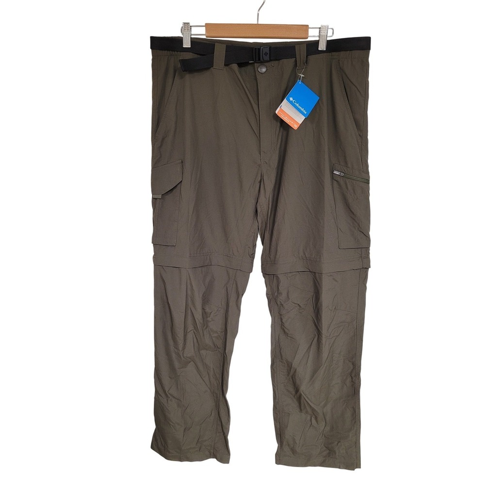 Columbia Mens Convertible‎ to Shorts Pants 40x32 Omni-Shade/Wick Olive Green NWT